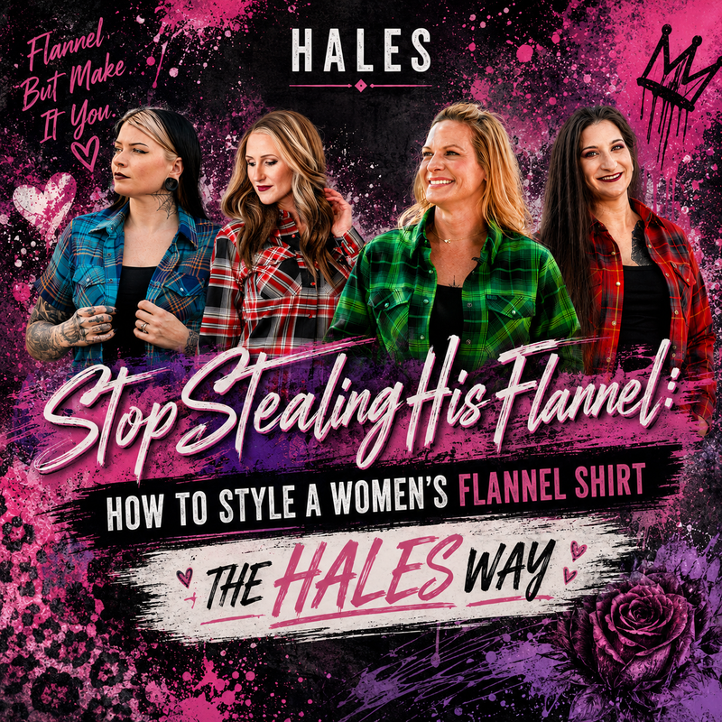 Stop Stealing His Flannel: How to Style a Women's Flannel Shirt the HALES Way