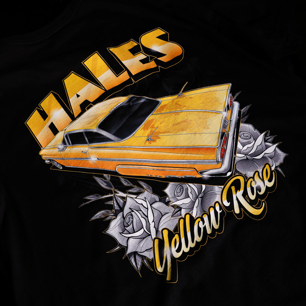 Yellow Rose Unisex Tee - Black
