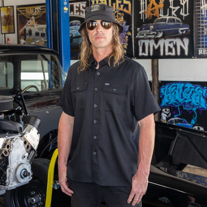 Blue Collar Short Sleeve Shirt - Black